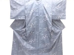 未使用品　ヱ霞に楓模様織出し本場泥大島紬着物